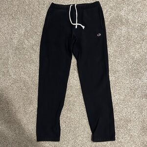 Men’s Champion Medium Black Sweatpants with White Drawstring - Great Shape!